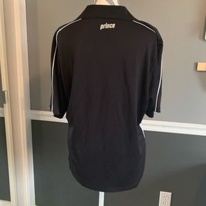 Men’s Prince Black Polo with white Stripe